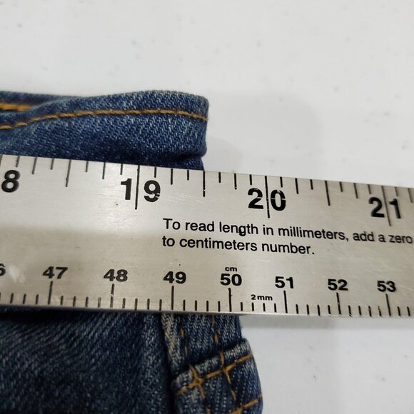 Levi Strauss Signature Jeans Women Size 18 Blue Stretch Denim Boyfriend Cuffs - Picture 12 of 14